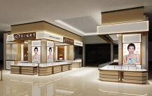 What about the color and lighting design of crystal jewelry display cases