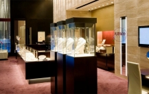 High-end jewelry counter design features at the show