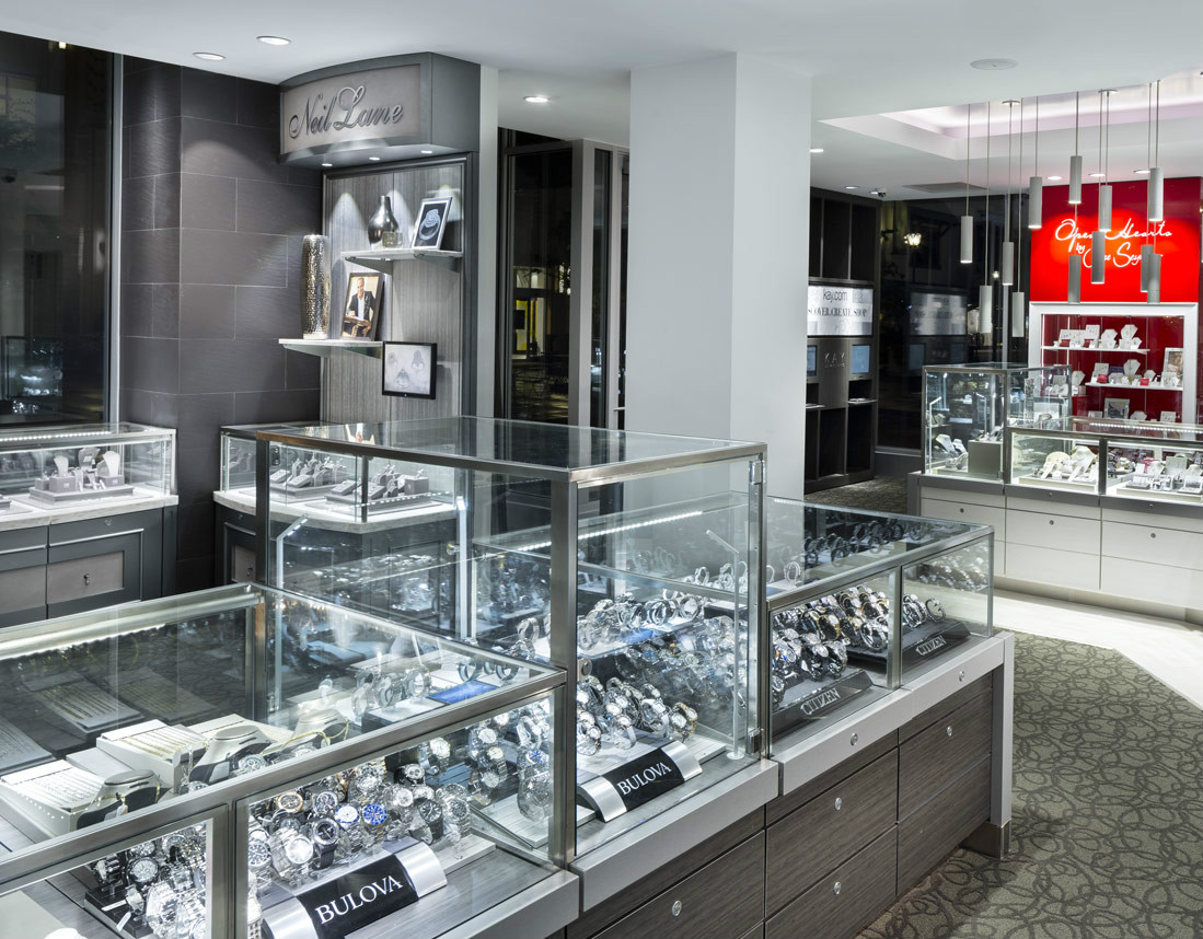 Modern Jewelry Display Showcase With Glass Cabinet For Brand Store Funroadisplay 4052