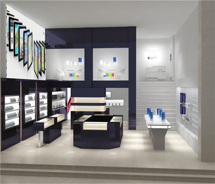 Retail Mobile Phone Display Showcase For Phone Store Design 