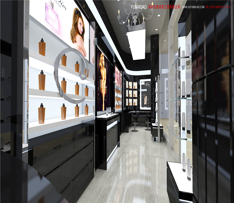 cosmetic shop decoration make up store interior design with display ...