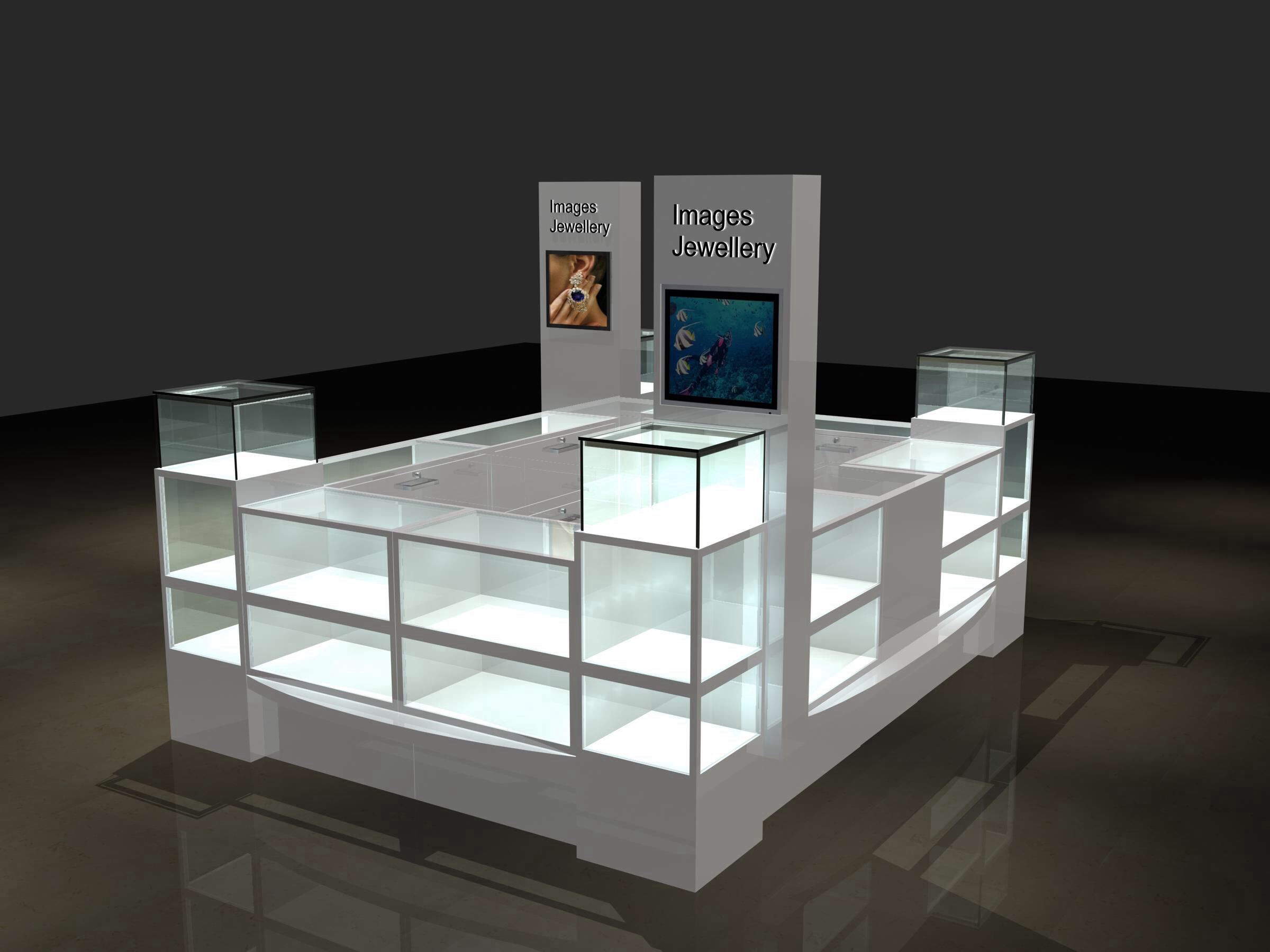 Luxury Brand Jewelry Display Showcase for Store Interior Design