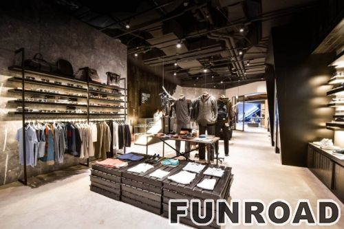 Clothes retail shop window display designs garments store display furnitures