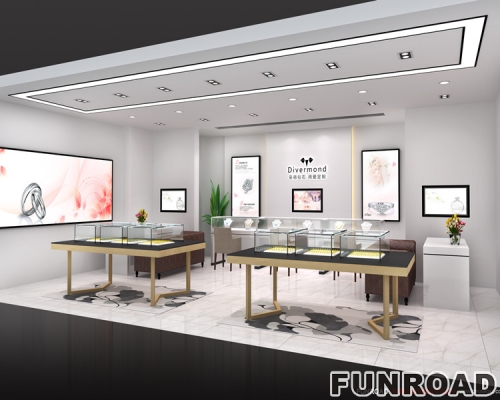 Customized Jewelry Showcase for Brand Store Interior Design