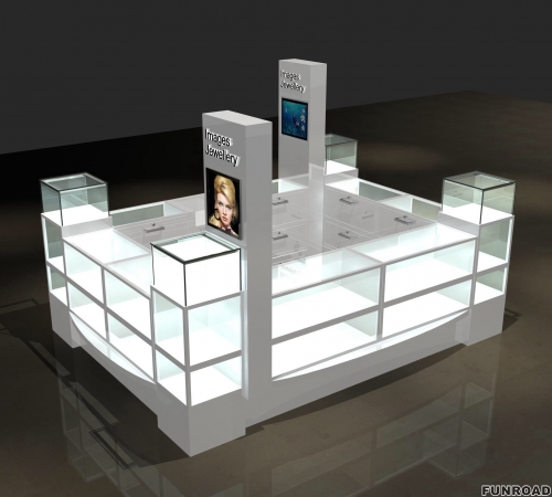    Durable Mall Jewelry Display Showcase with LED Light 