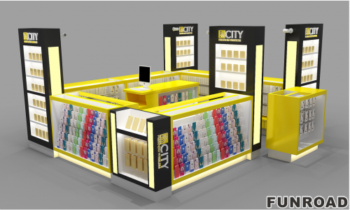 Professional Design Mobile Phone Display Counter Showcase With Led Light Mobile Phone shop design