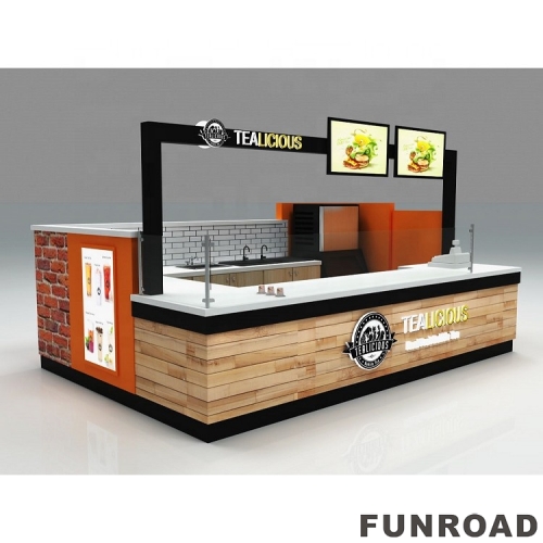 Portable Burger Kiosk Drinks Fast Food for Sale and Furniture Customization