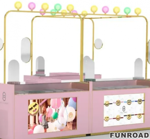 Factory Price Color Led Lighted Jewellery Kiosk in Mall