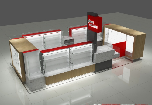 Australia shopping mall approved cell phone kiosk with glass mobile phone display showcase