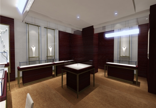 New 3D Design for Shopping Mall Jewelry Display Showcase