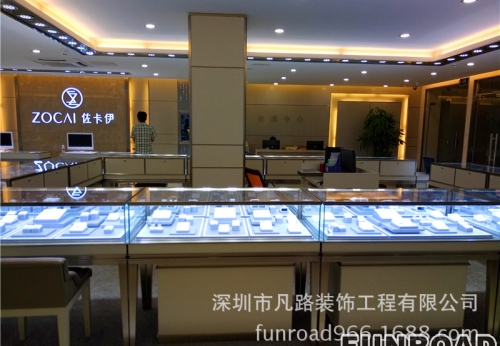 High - end jewelry display cabinet, fanyu display cabinet factory production site renderings