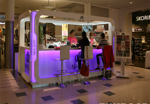 Customized hot sale used nail salon furniture in mall