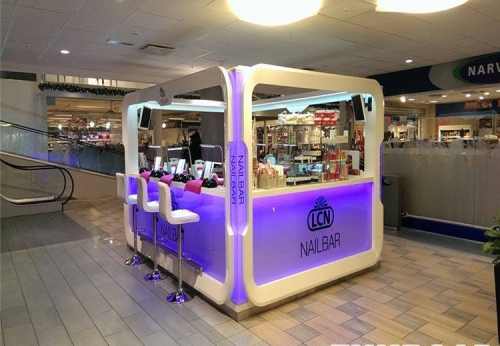 Customized hot sale used nail salon furniture in mall