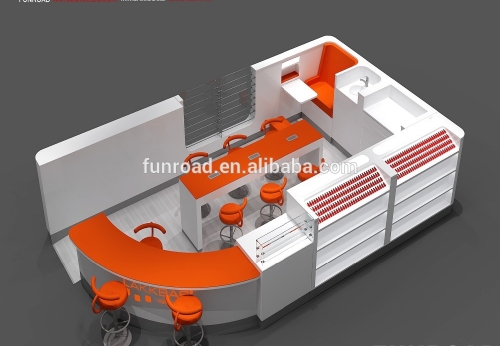 Funroad Laka Kiosk Stands For Malls With Nail Manicure Table Provided