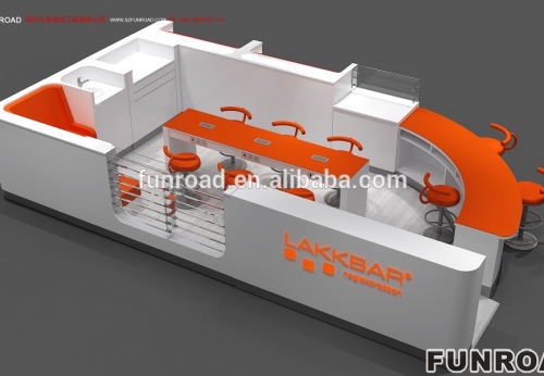 Funroad Laka Kiosk Stands For Malls With Nail Manicure Table Provided