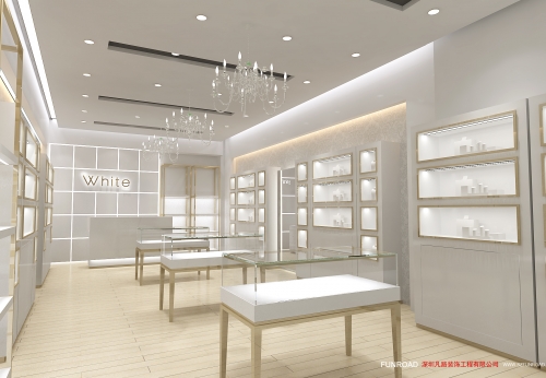 High end display cabinet manufacturer jewelry shop interior design in funroad