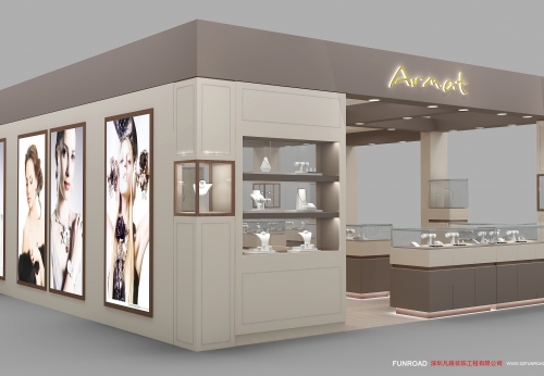 Modern luxury jewelry display  showcase for mall