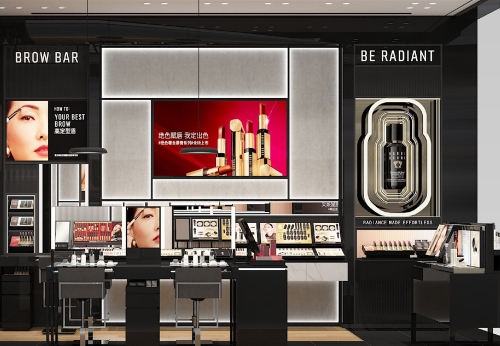 Customized Magnificent Modern Mall Makeup Store Display Fixture Factory Price Direct Selling Retail Cosmetic Shop Design