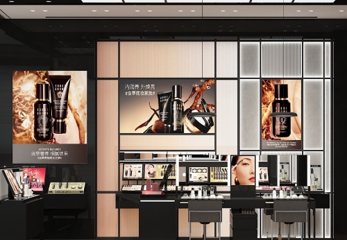 Customized Magnificent Modern Mall Makeup Store Display Fixture Factory Price Direct Selling Retail Cosmetic Shop Design