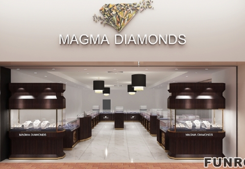 Luxury Jewelry Shop Display Counter Duarable Jewelry Store Design Glass Cabinet For Jewelry Shop  Showcases 