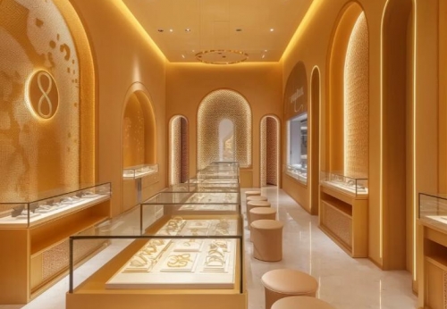 Funroad Customized deign jewelry store luxury jewelry display showcase for jewelry shop