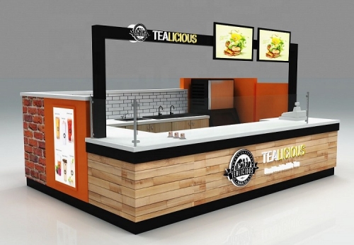 Portable Burger Kiosk Drinks Fast Food for Sale and Furniture Customization