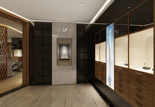 Luxury watch store design wooden watch display cabinet