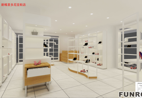 Store Display Racks for Shoes Interior Design Furniture for Shoe Shops Premium Showcases