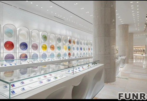 Customized Luxury Interior Showcase Latest Design Fitting Jewelry Display Cabinet for New Retail Stores